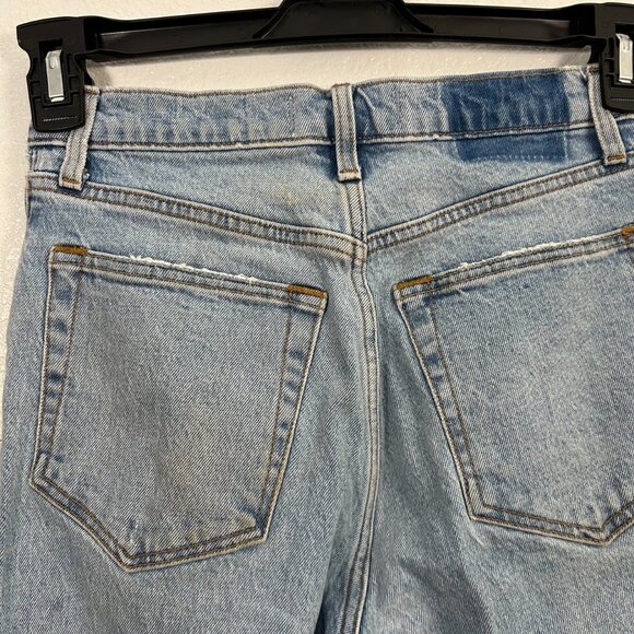Abercrombie & Fitch High Rise The 90's Relaxed Jeans Distressed Busted Knee - Picture 6 of 8